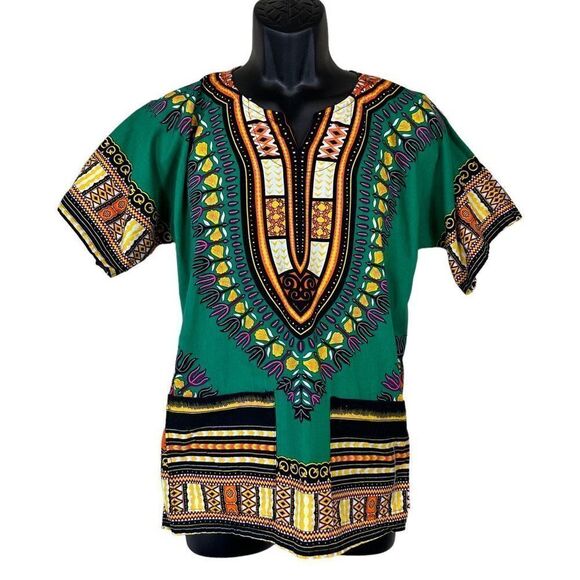 African Short Sleeve Dashiki Size S - Picture 1 of 5